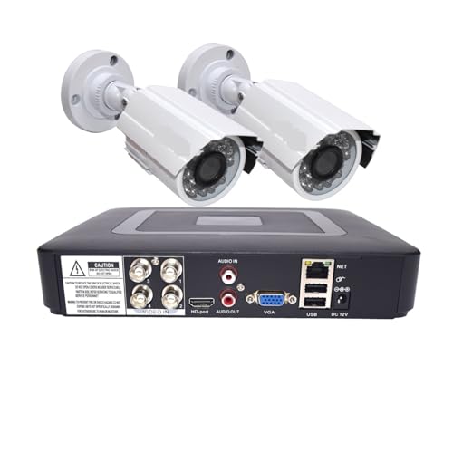 Kits de vigilancia DVR, de cámaras de seguridad CCTV DVR de 4 canales, Kit analógico AHD de cámara HD 720P/1080P, conjunto de vigilancia de vídeo impermeable con bala de Metal, 2 uds. , Cámara de CCTV