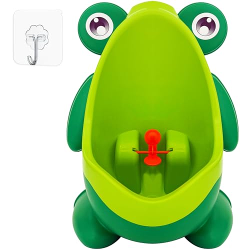 Frog Pee Training Cute Potty Training Urinal for Boys with Funny Aiming Target Green Urinals for Toddler Boy