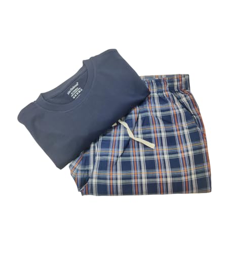 جون جلادستون طقم بيجامة للرجال مكون من تي شيرت وشورت للرجال، ملابس ليلية للرجال بالوان متنوعة، عبوة من 4 قطع (الامارات العربية المتحدة/السعودية، الفا، L، عادي، متعدد الالوان)