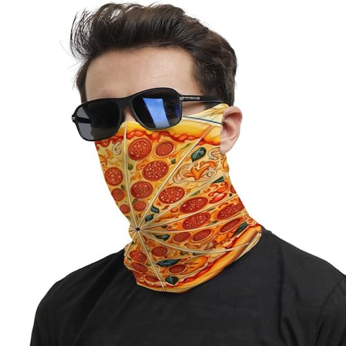 Neck Gaiter A Full Pizza Face Mask for Travel Face Cover Scarf for Men Women Elastic Headbands Wind-proof Bandana for Skiing Fishing Hiking Cycling2