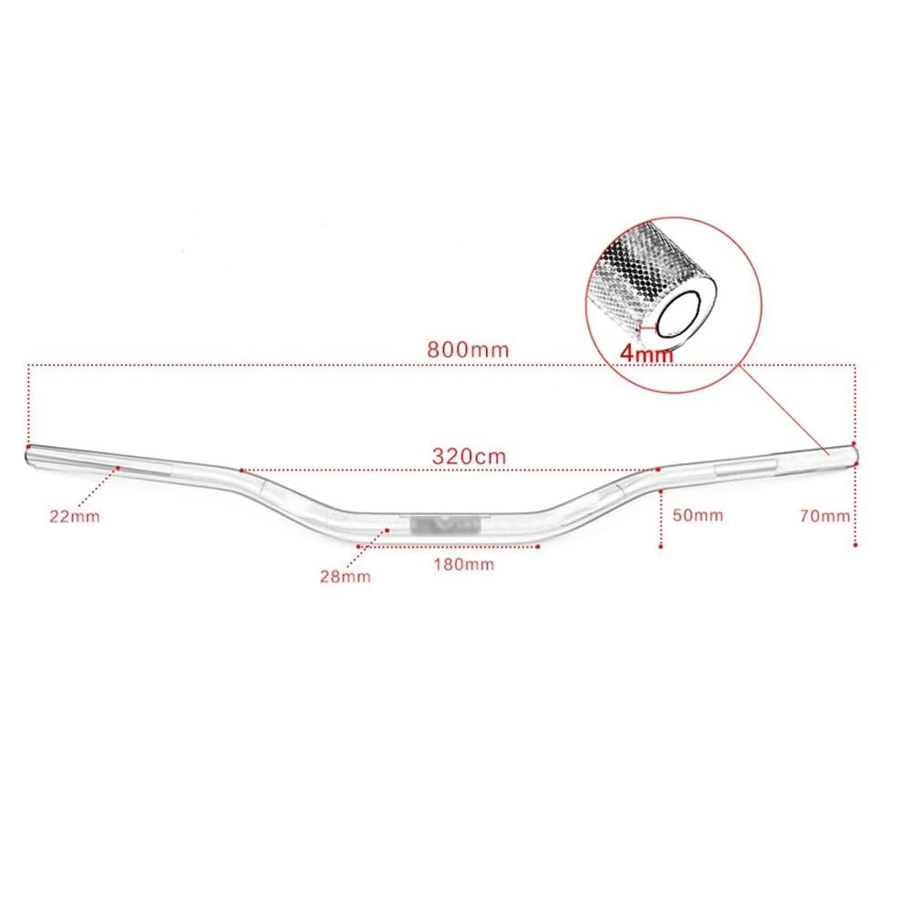 Motorcycle handlebar risers Kierownica motocykla 28mm Fat Bar Dirt pitbike Motocross CNC uchwyty ze stopu aluminium Pasuje do EXC CRF 450 KXF KLX(Red)
