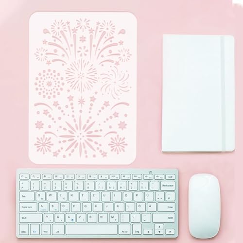 FINGERINSPIRE Fireworks Drawing Stencil 29.7x21cm, Reusable Various Shapes Painting Template for Brilliant Decoration - Image 3