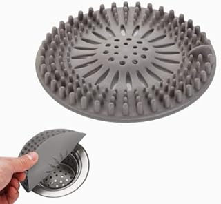 Silicone Drain Protector with Sucker, Sink Strainer Protector, Shower Drain Covers Hair Catcher, Strainer Plug Trap Filter for Bathroom, Bathtub, Kitchen