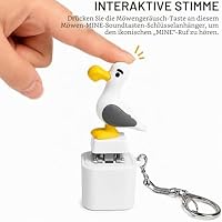 XPDUXK Mine Sound Button Keychain, Mine Schlüsselanhänger mit Möwengeräusch, Wiederaufladbarer Fidget Toy mit LED-Licht, Lustiges Interaktives Stress Spielzeug für Erwachsene，6 Stück – Ansicht 3