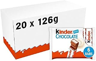Kinder Chocolate Medium Bars, Bulk Chocolate Gift Box, Fine Milk Chocolate Bar with a Milky Filling, Pack of 36 (450g)