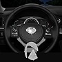 Bling Car Steering Wheel Emblem Logo Sticker Accessories Compatible with Lexus 2014-2019 ES NX RX LS is CT LX UX GS LC RC GS-F RC-F, Rhinestone Diamond Interior Emblem Decal Caps for Women （Large）
