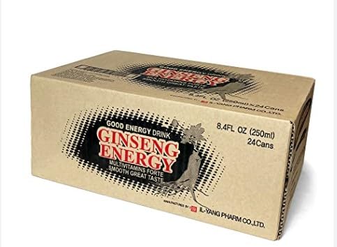 Ginseng Energy Drink – Zero Added Sugar, 8.4 Fl Oz (24 Cans) | Natural Caffeine Boost with Ginseng Extract | Low-Calorie, Refreshing Energy Beverage