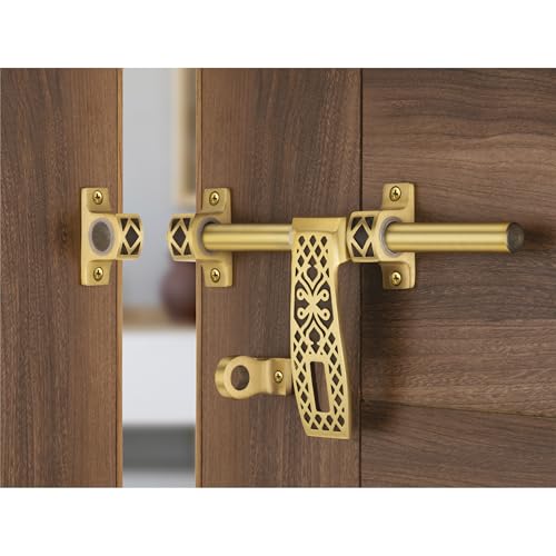 Image of COMPASS Diamod Series Brass Heavy Aldrop for Single Door for Home /Office Door (Coffee Antique, 10 Inch)
