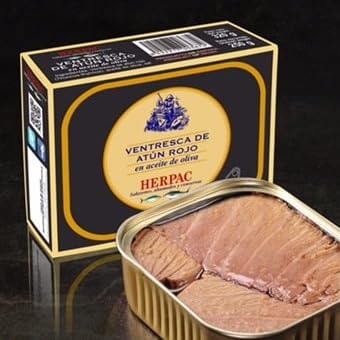 Ventresca de atún rojo en aceite de oliva HERPAC 245 gr