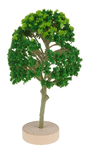 Hobbyfun Miniatur Baum ca. H 12 cm 2er Set Miniatur Kunststoff Breite 6.5 cm Höhe 12 cm Ganzjährig Deko Modellbau Diorama Zubehör