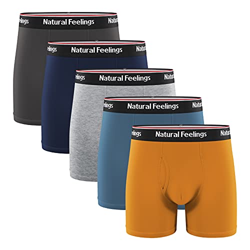 Image of Natural Feelings Boxer Briefs Mens Underwear Men Pack Soft Cotton Open Fly Underwear