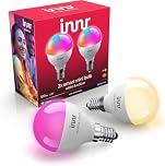 Innr Zigbee E14 Smart Bulb, Works with Hue* and Alexa (Bridge Required), White & Colour,16 Million Colours, LED Mini Globe, Dimmable, 510 Lumen, 2-Pack
