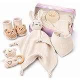 Set Regalo Neonato 6 in 1 Beige Unisex Articoli Essenziali Bambino Bambina