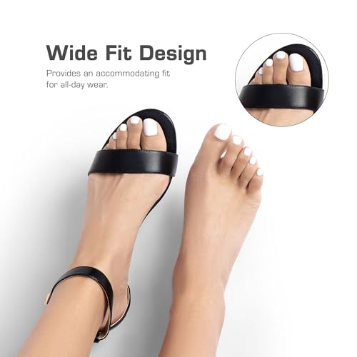 DREAM PAIRS Women's Ingrid Ankle Strap Low Wedge Sandal3