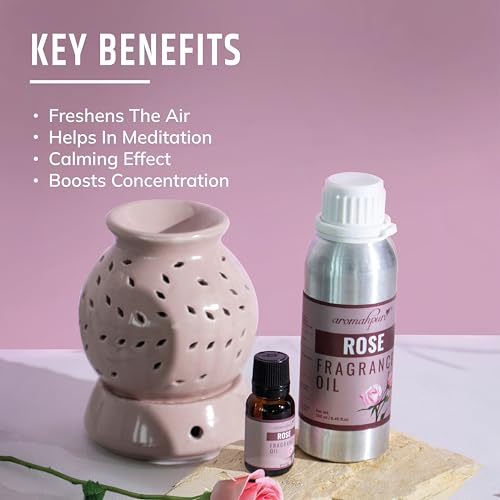 Image of Aromahpure Rose Aroma Oil | 250ml Undiluted & Natural | Long-Lasting Scent for Aromatherapy, Candle & Soap Making, Diffusers, Room Freshener, Humidifier, Bathroom Revitalizer & Home Essentials