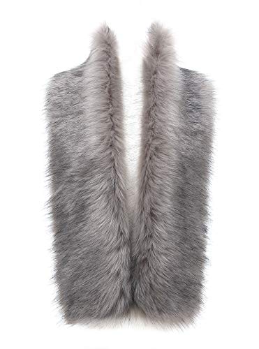 Womens faux fur scarf shrug faux fur collar wrap winter warm scar…