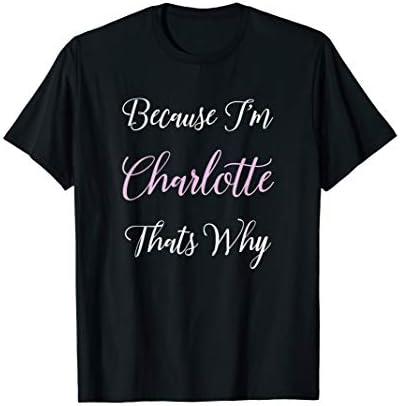 Charlotte Name Personalized Women Cute Pink Girl Custom Gift T-Shirt