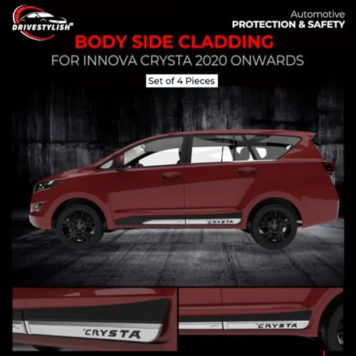 Image of Car Door Body Side Beading /Molding /Cladding for Toyota Innova Crysta 2021 Set of 04