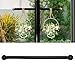 Bothyi Cross Arm Ladder Rest Outdoor Lamp Post Cross Arm for Hanging Sign Metal Lamp Pole Flag Rod for Streets Yard Driveway Walkway, 41cm black ball