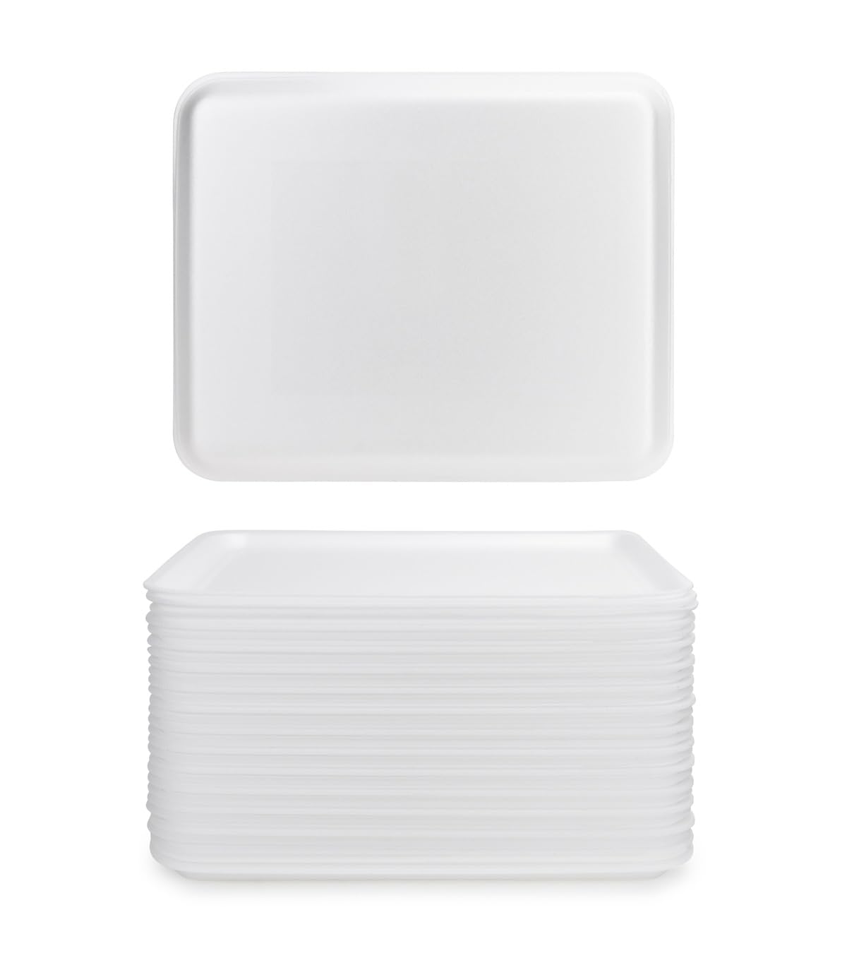 Hygloss White Foam Trays 9 x 11-Inch - Pack of 25 - Versatile Trays for Crafts & Food - Ideal Foam Tray for Food, Meat, Craft Projects - Durable Tray - Disposable & Reusable
