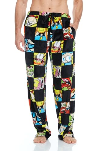 Cartoon Network Men's All Over Print Pajama Pant with Adjustable, Elastic Waistband - Plush Fleece Sleepwear