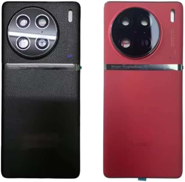 YOOOKOOO Compatible Rear Back Cover for vivo X90 Pro – Battery Door Housing Replacement Part (Red with Lens)