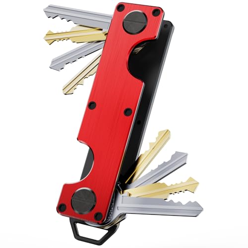 Image of Key Organizer Key Holder Compact Key Case Minimalist Metal Key Chain Key Holder for Keychain Secures 8-10 Keys EDC