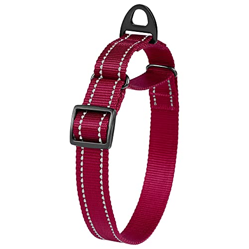 Collardirect Reflective Martingale Dog Collar Nylon Heavy Duty Training Pet Collars For Small Medium Large Dogs Puppy Black Blue Lime Green Mint Green Red Pink Purple Dark Red #TOP2