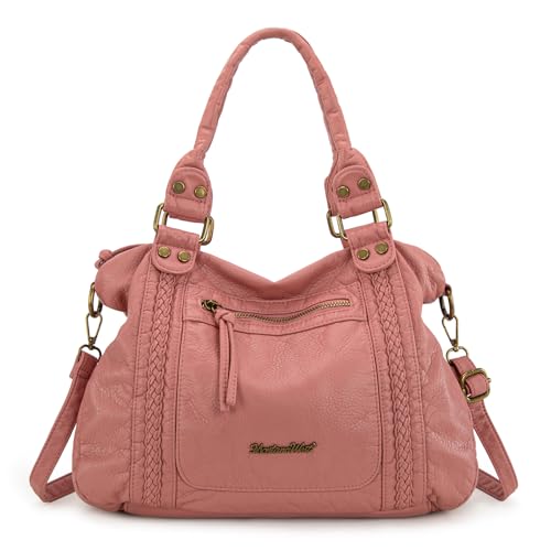 Image of Y2K Purses Hobo Bags for Women Roomy Washed Leather Handbags with Crossbody Strap