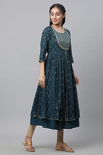 Image of Aurelia Women's Cotton Regular Fit Casual Kurta