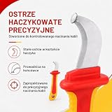 VOBOR Nóż do kabli izolowany 1000 V, antymagnetyczny kabel szybkotaśmowy, narzędzie do ściągania izolacji do instalacji instrumentów i przerw w obwodach
