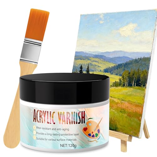 HONTAOK Vernis Peinture Acrylique, Vernis Acrylique Brillant, Vernis Brillant pour Peinture Acrylique, Offre une Couche Protectrice Longue Durée pour...