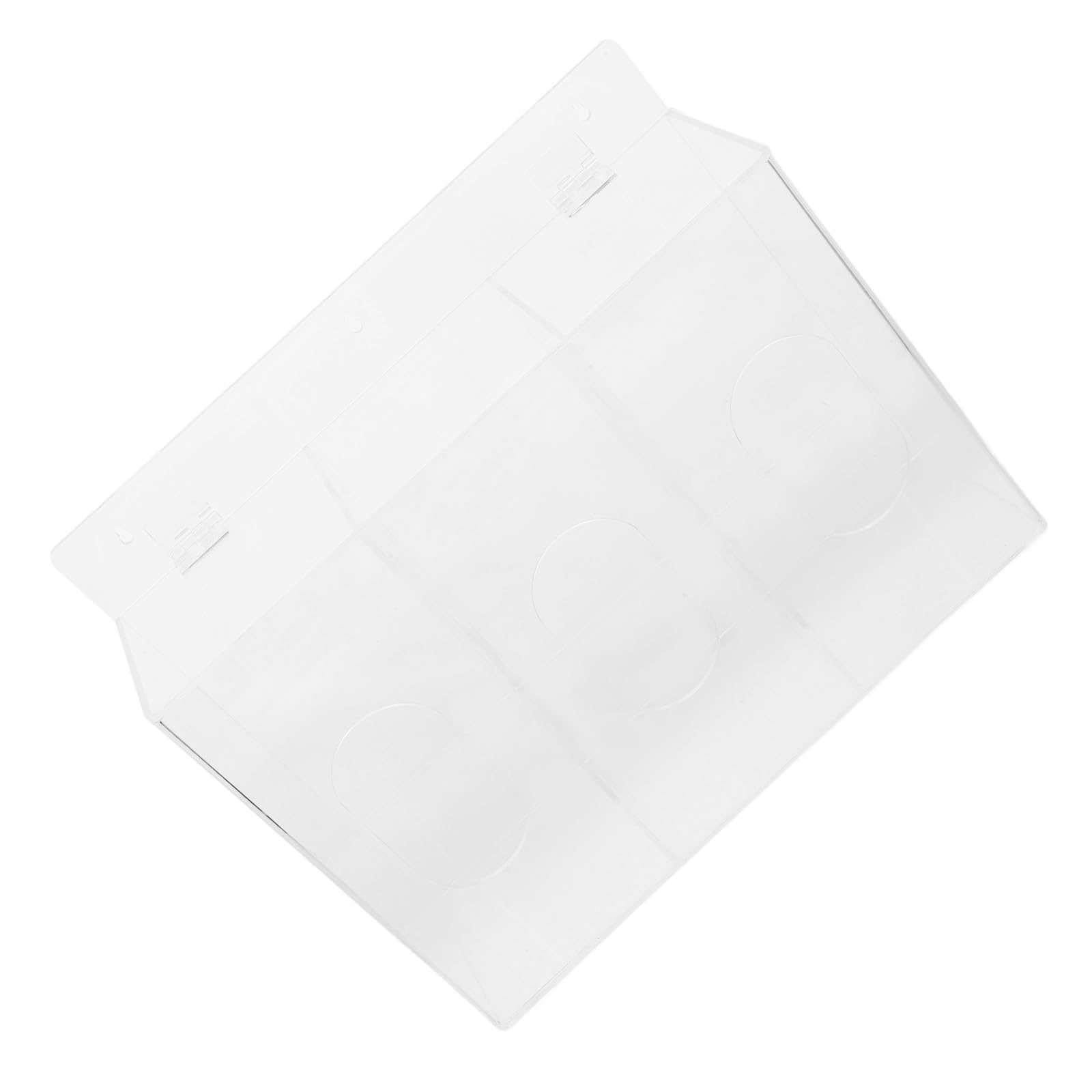 Dispenser da Parete 3 Scomparti per Guanti e Mascherine in Acrilico Organizer Compatto e Salvaspazio per Laboratorio