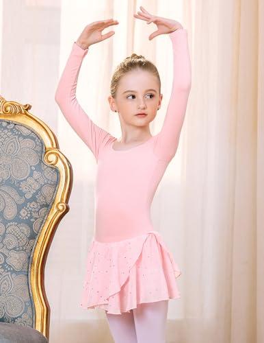 Image of Arshiner Kids Girls Classic Long Sleeve Leotard Dance Ballet Dress