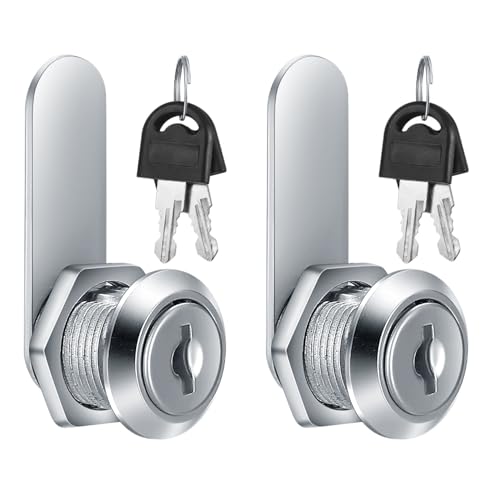 2 Pièces Serrure de Boîte aux Lettres, 16mm Serrure à Came en Métal, Serrure de Sécurité avec Clés pour Barillet Boîte aux Lettres Tiroirs Cabinet...