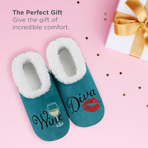 Snoozies Pairable Slipper Socks - Funny House Slippers for Women, Non-Slip Fuzzy Slipper Socks3