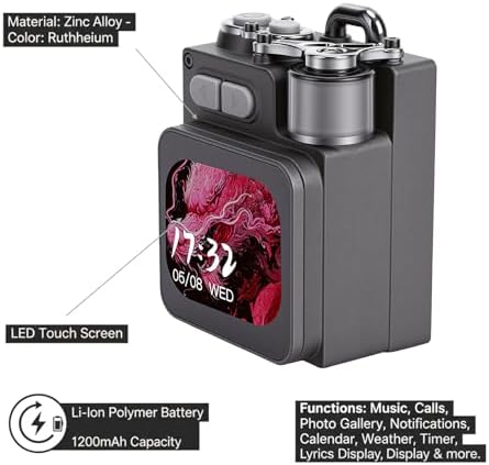 Hamwesh Portable Bluetooth Speaker with LED Touch Screen, 5W - 4