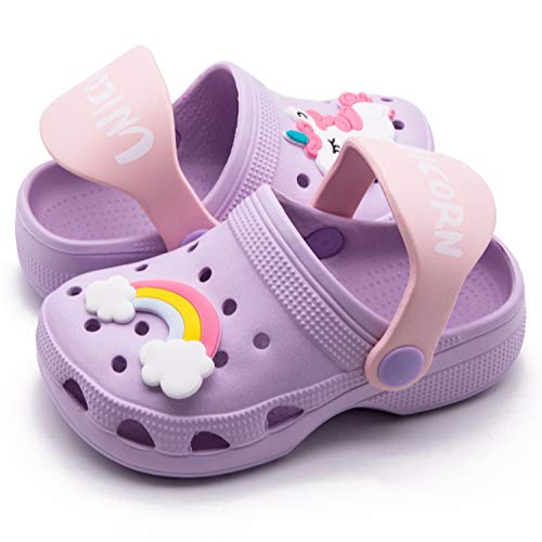 Image of Toddler Little Kids Clogs Slippers Sandals, Non-Slip Girls Boys Clogs Slide Lightweight Garden Shoes Slip-on Beach Pool Shower Slippers
