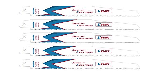 EZARC Lame de scie sabre 225mm 10/14TPI Multi-Purpose R925DG (5-Pack)