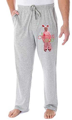 INTIMO A Christmas Story Men's Ralphie Pink Nightmare Bunny Loungewear Sleep Bottoms Pajama Pants