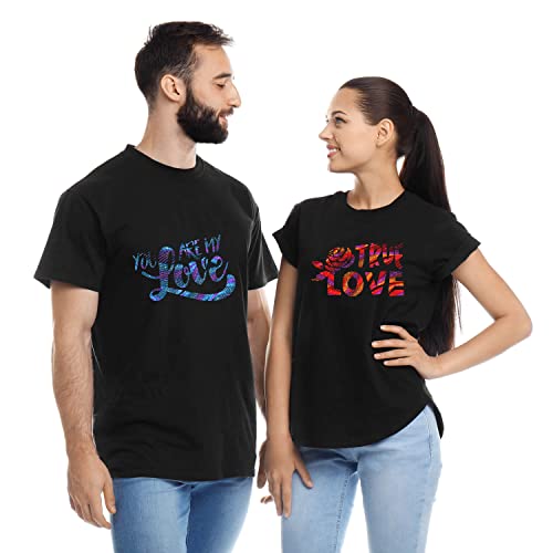 Kidyami Rainbow Glitter Heat Transfer Vinyl - 12 X 10 Inch Heat Press Iron On Vinyl Htv Vinyl Heat Transfer For T-Shirts Hats Bags Christmas Decoration #TOP4