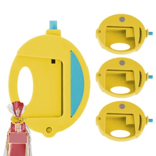 Clips para patatas fritas – Juego de 4 clips de sellado para bolsas de pan, bolsas de aperitivos magnéticos para cocina, hogar, comedor, refrigerador, paquetes de almacenamiento de alimentos, ligeros