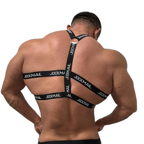 JOCKMAIL Herren Brust Harness Schulter Männer Neopren Brust Harness Fitness Geschirr Geschirr (Schwarz, One Size)