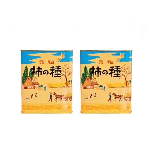 元祖 柿の種 進物缶 縦缶 170g×2缶 レトロ缶 伝統の味 ひとあじ違う元祖の味 元祖 浪花 屋 製菓