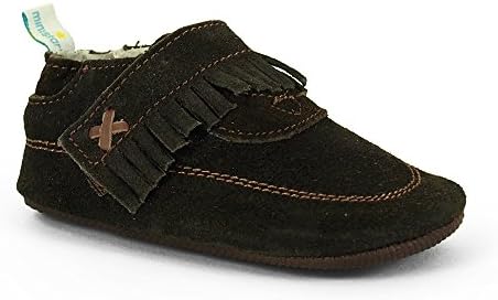 Ministar Boys Explorer Baby Toddler First Walker Leather Shoes Chocolate Mocassin