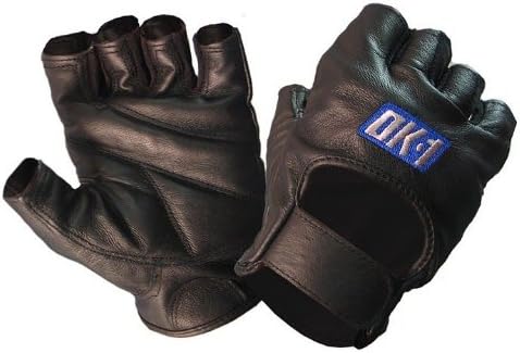 OK-1 10311 Leather Lifter Gloves, Black, Medium