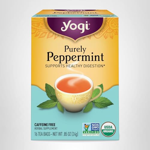 Yogi Purely Peppermint Tea 16BAGS NET WT 0.85OZ (24G)