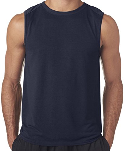 Yoga Clothing For You Mens Sleeveless Muscle Tank Top, 2XL Navy