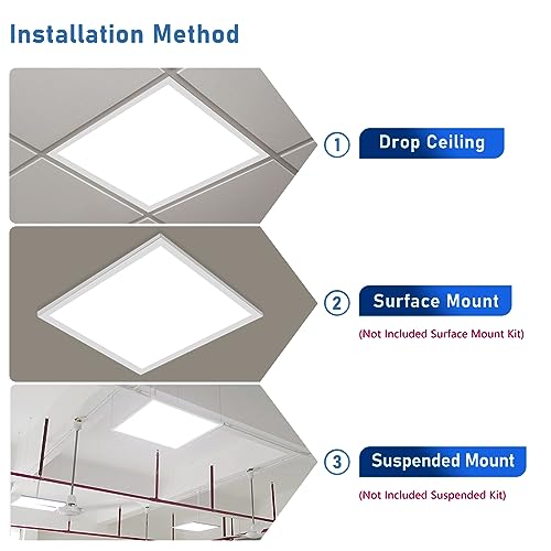 Image of CycevSun 2x2 LED Drop Ceiling Lights Flat Panel Fixture, 24 Pack