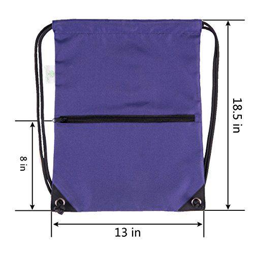 Holyluck Men & Women Outdoor Sport Gym Sack Drawstring Backpack Bag - Purple #TOP2